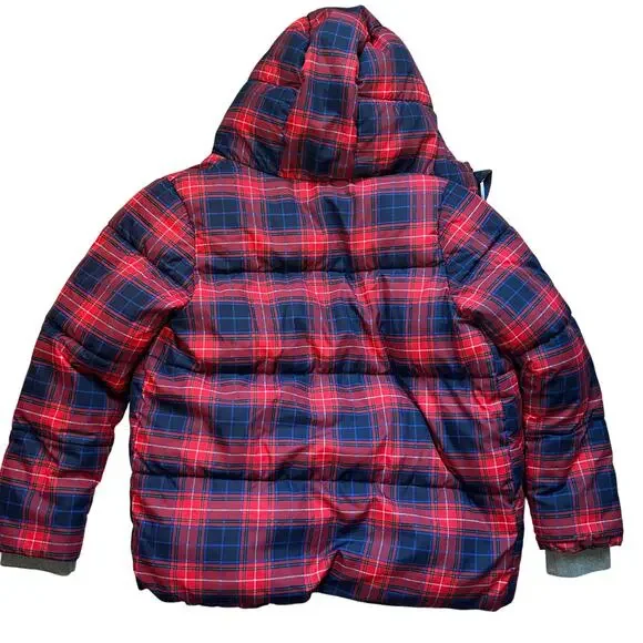 Mini Boden Plaid Puffer Coat 13-14Y - Picture 7 of 7